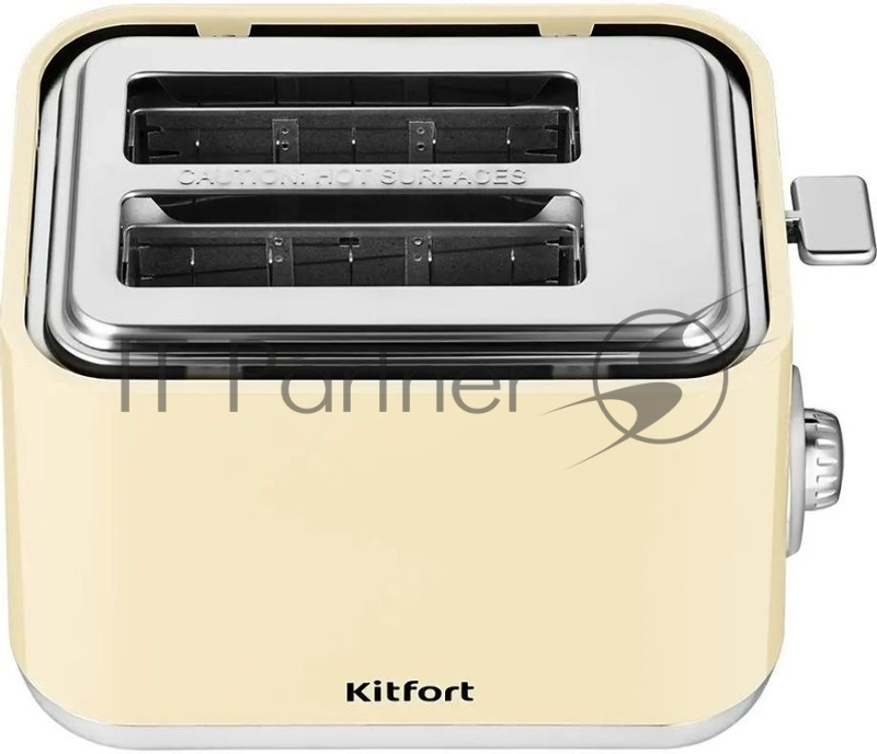 Тостер Kitfort КТ-6558 815Вт бежевый/стальной