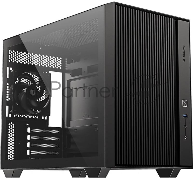 Корпус Case ID-Cooling FLOW 500 AIR Black mATX/win TG/2 fans/Gen2 Type C/CPU180mm/ GPU 403mm/no PSU