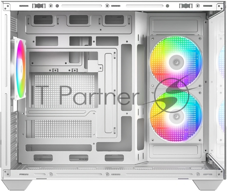 Корпус Case ID-Cooling VIEW 500 ARGB White mATX/win TG/3 fans/Gen2 Type C/CPU 162mm/GPU 407mm/no PSU