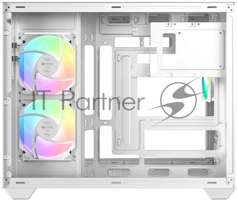 Корпус Case ID-Cooling VIEW 500 ARGB White mATX/win TG/3 fans/Gen2 Type C/CPU 162mm/GPU 407mm/no PSU