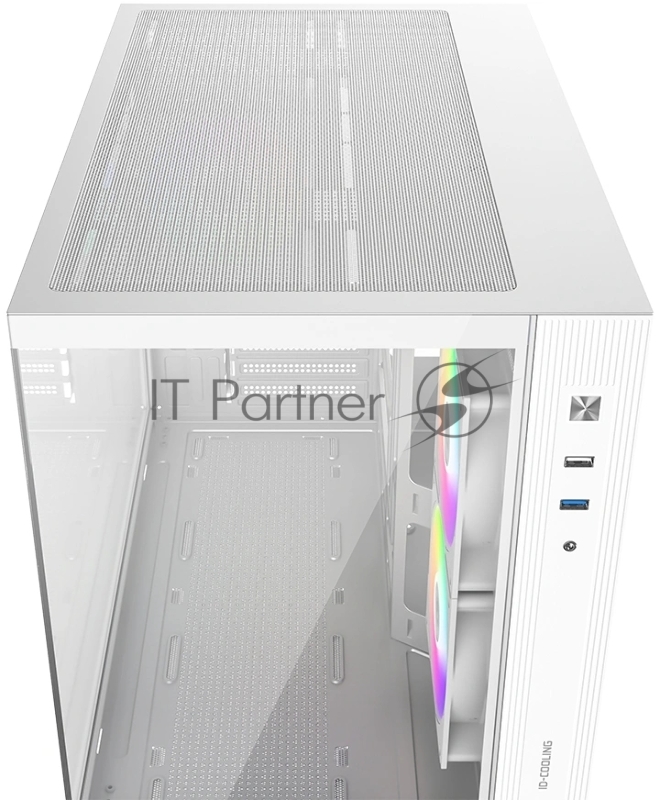 Корпус Case ID-Cooling VIEW 500 ARGB White mATX/win TG/3 fans/Gen2 Type C/CPU 162mm/GPU 407mm/no PSU