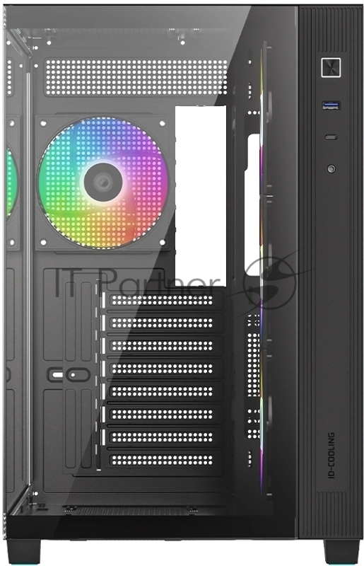 Корпус Case ID-Cooling VIEW 510 ARGB Black ATX/win TG/4 fans/Gen2 Type C/CPU 162mm/GPU 407mm/ no PSU