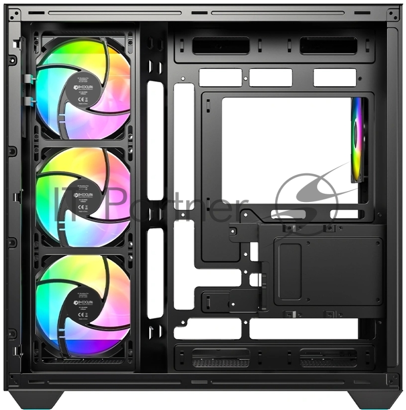 Корпус Case ID-Cooling VIEW 510 ARGB Black ATX/win TG/4 fans/Gen2 Type C/CPU 162mm/GPU 407mm/ no PSU