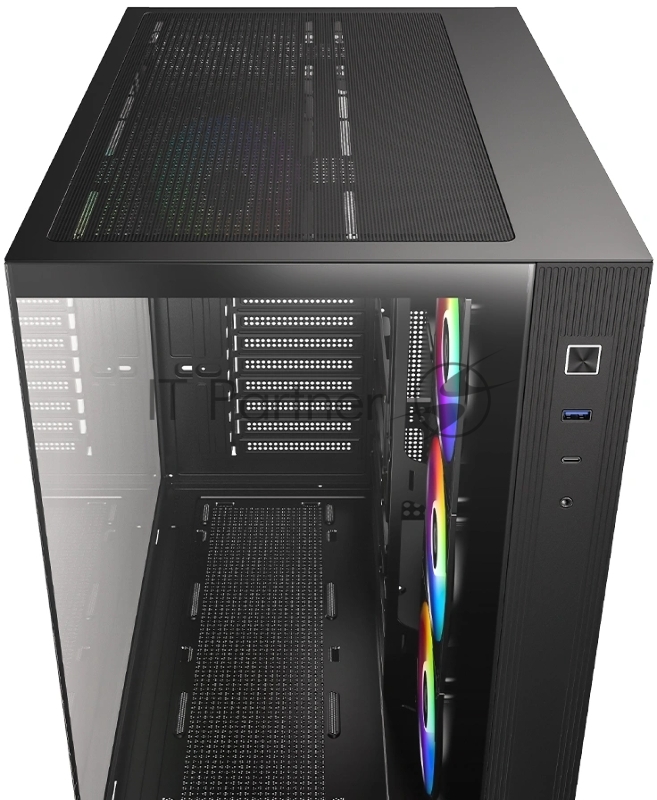 Корпус Case ID-Cooling VIEW 510 ARGB Black ATX/win TG/4 fans/Gen2 Type C/CPU 162mm/GPU 407mm/ no PSU
