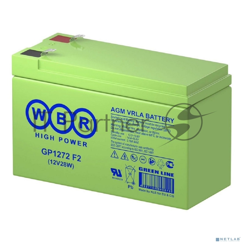 Батарея WBRGP1272 F2 (12V28W) 12В 7.2А.ч