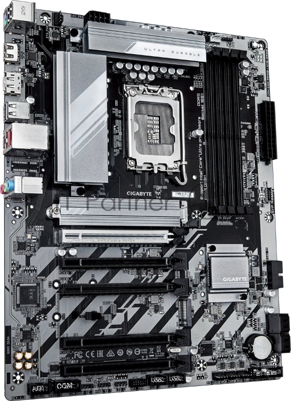 Материнская плата Gigabyte B860 DS3H B860, LGA1851, 4*DDR5, 5*PCIEx16, 2*M.2, 2*TypeC, 1*USB3.2Gen2, 2*USB3.2Gen1, 8*USB2.0, 4*SATA3.0, 2.5G, DP, HDMI, ATX, RTL