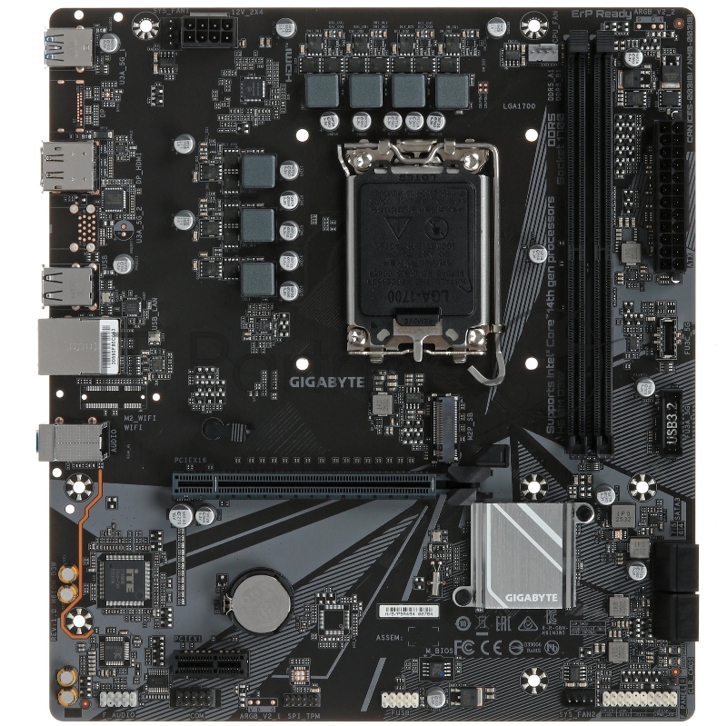Материнская плата Gigabyte H610M D3W H610, LGA1700, 2*DDR5, 1*PCIEx16, 1*PCIEx1, 1*M.2, 1*TypeC, 3*USB3.2Gen1, 7*USB2.0, 4*SATA3.0, 1G, DP, HDMI, M-ATX, RTL