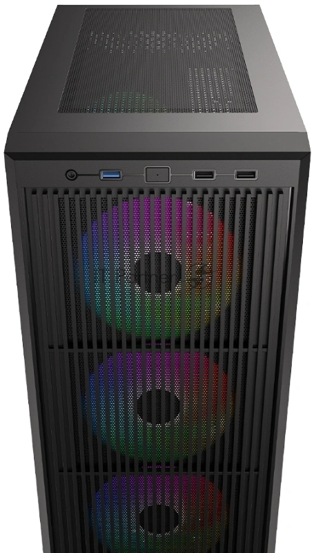 Корпус Case ID-Cooling WARE 300 ARGB Black mATX/win TG/ 4 fans/ Type C/ CPU 160mm/ GPU 320mm/ no PSU