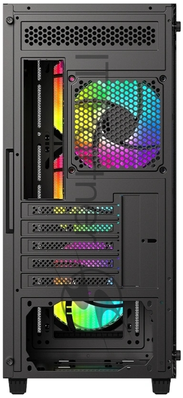 Корпус Case ID-Cooling WARE 300 ARGB Black mATX/win TG/ 4 fans/ Type C/ CPU 160mm/ GPU 320mm/ no PSU