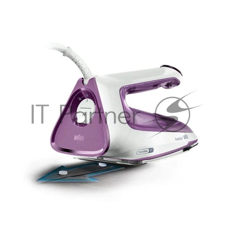 Утюг Braun FI7215VI белый/фиолетовый, 2000 Вт, 55 г/мин, 240 г/мин, 350 мл