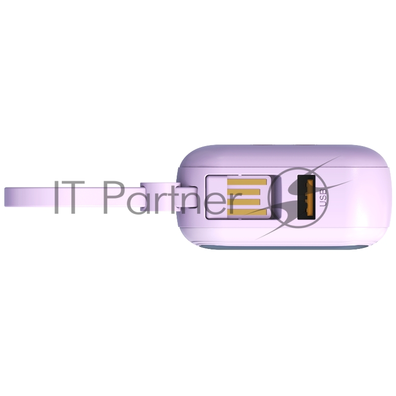 Портативный аккумулятор TOLT Lit LT-LL10T, 10000mAh, 22,5W, fast charging and PD, violet/ Powerbank TOLT Lit LT-LL10T, 10000mAh, 22,5W, fast charging and PD, violet