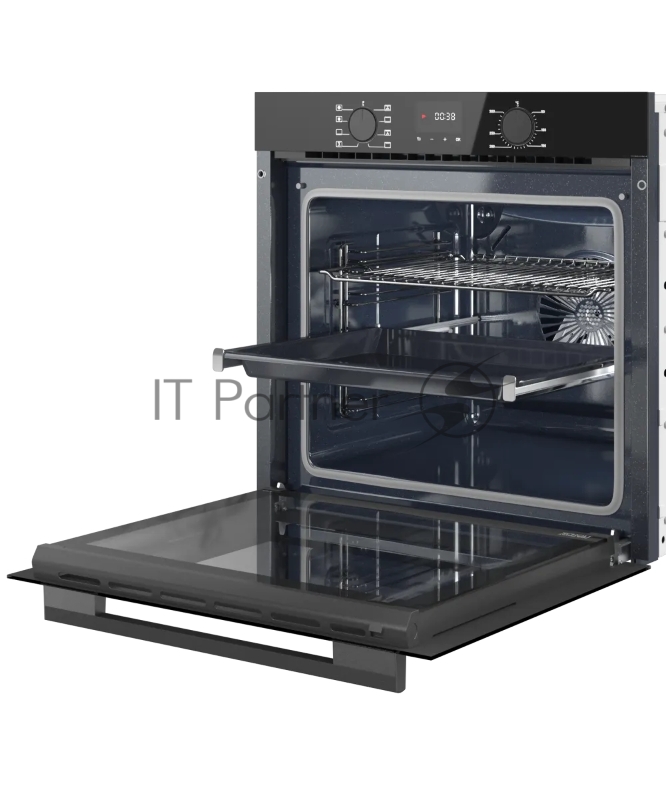 Духовой шкаф Kuppersberg HF 608 Black, доводчик двери, цвет черный, цвет фурнитуры черный