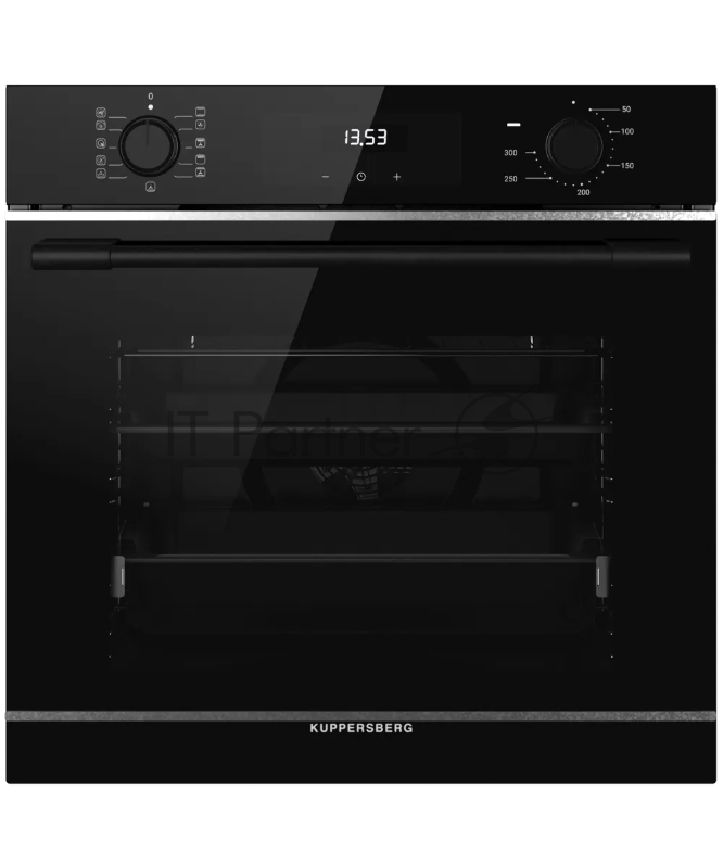 Духовой шкаф Kuppersberg HO 622 BX, High-Tech, 78 л, комбинированное управление, дисплей, таймер, 11 режимов, макс. температура 300 градусов, гриль, телескопические направляющие (на 1 уровень), энергоэффективность А, цвет черный, цвет фурнитуры черны
