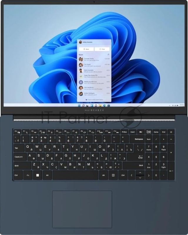 Ноутбук Maibenben M17A-R574UM Ryzen 5 7430U 16Gb SSD1Tb AMD Radeon 17.3 IPS FHD (1920x1080) Windows 11 Home blue WiFi BT Cam (M17A-R574UM0G3RHU4EB0)