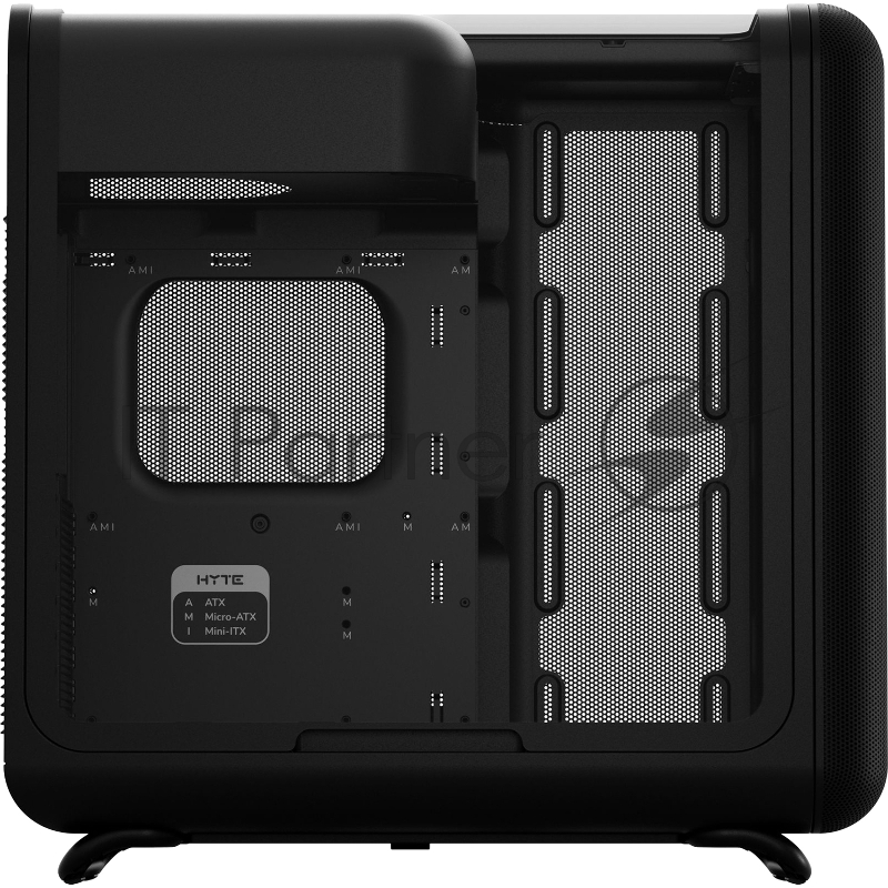 Корпус без блока питания Case HYTE X50, Midi-Tower, TG, no fans, 2xUSB-A 3.2, 1xUSB Type-C, E-ATX, ATX, mATX, mITX Pitch Black