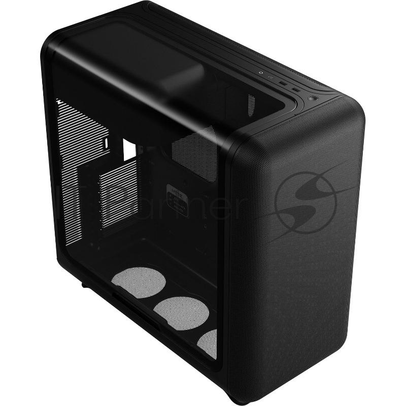 Корпус без блока питания Case HYTE X50, Midi-Tower, TG, no fans, 2xUSB-A 3.2, 1xUSB Type-C, E-ATX, ATX, mATX, mITX Pitch Black