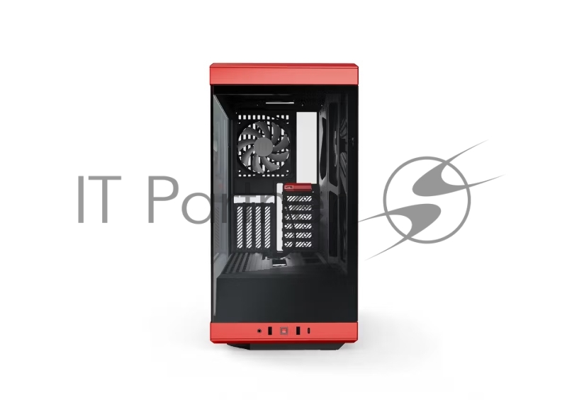 Корпус без блока питания Case HYTE Y40, Midi-Tower, TG, no fans, 2xUSB-A 3.2, 1xUSB Type-C, ATX, mATX, mITX Black Cherry