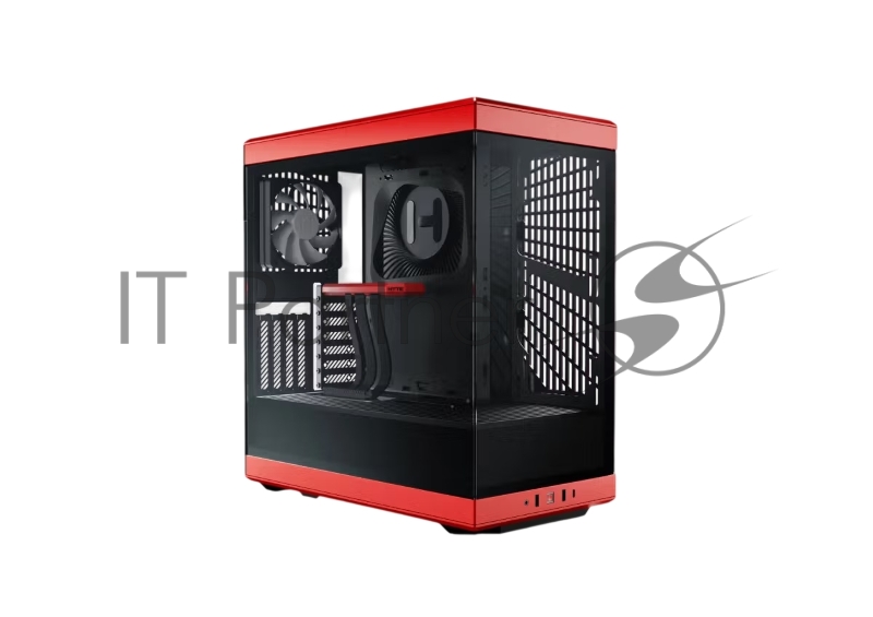 Корпус без блока питания Case HYTE Y40, Midi-Tower, TG, no fans, 2xUSB-A 3.2, 1xUSB Type-C, ATX, mATX, mITX Black Cherry