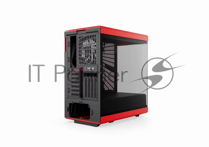 Корпус без блока питания Case HYTE Y40, Midi-Tower, TG, no fans, 2xUSB-A 3.2, 1xUSB Type-C, ATX, mATX, mITX Black Cherry