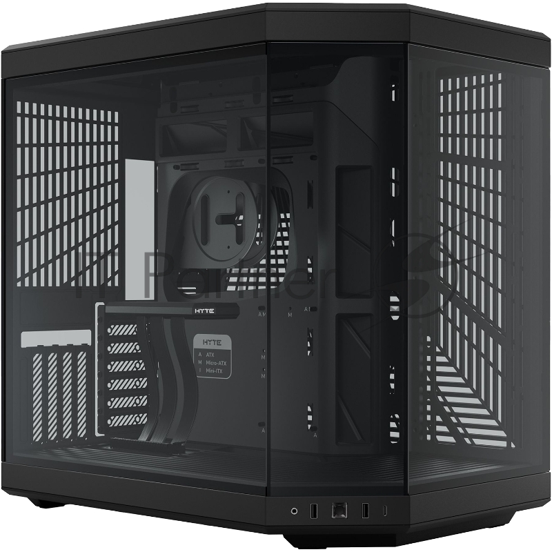 Корпус без блока питания Case HYTE Y70, Midi-Tower, TG, no fans, 2xUSB-A 3.2, 1xUSB Type-C, E-ATX, ATX, mATX, mITX Black