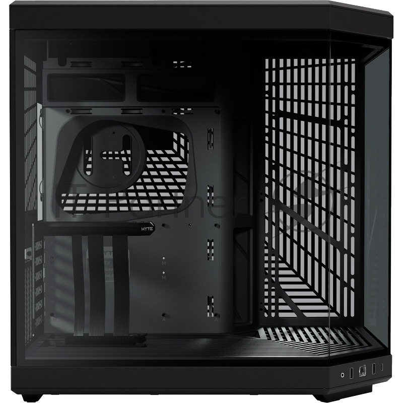 Корпус без блока питания Case HYTE Y70, Midi-Tower, TG, no fans, 2xUSB-A 3.2, 1xUSB Type-C, E-ATX, ATX, mATX, mITX Black