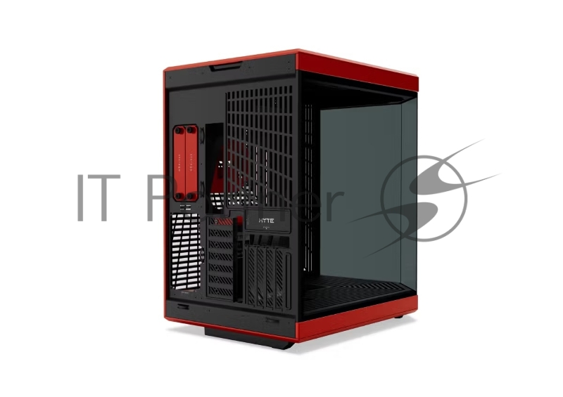 Корпус без блока питания Case HYTE Y70, Midi-Tower, TG, no fans, 2xUSB-A 3.2, 1xUSB Type-C, E-ATX, ATX, mATX, mITX Black Cherry
