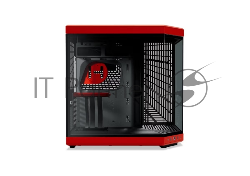 Корпус без блока питания Case HYTE Y70, Midi-Tower, TG, no fans, 2xUSB-A 3.2, 1xUSB Type-C, E-ATX, ATX, mATX, mITX Black Cherry