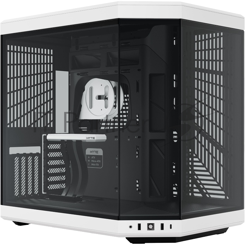 Корпус без блока питания Case HYTE Y70, Midi-Tower, TG, no fans, 2xUSB-A 3.2, 1xUSB Type-C, E-ATX, ATX, mATX, mITX Black Panda