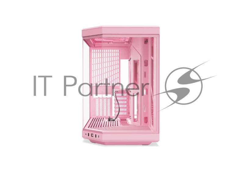 Корпус без блока питания Case HYTE Y70, Midi-Tower, TG, no fans, 2xUSB-A 3.2, 1xUSB Type-C, E-ATX, ATX, mATX, mITX Strawberry Milk