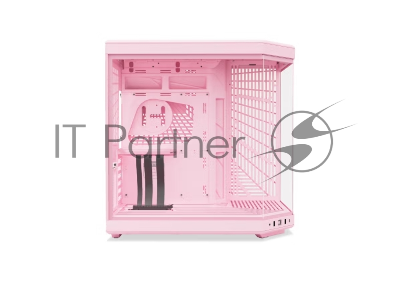 Корпус без блока питания Case HYTE Y70, Midi-Tower, TG, no fans, 2xUSB-A 3.2, 1xUSB Type-C, E-ATX, ATX, mATX, mITX Strawberry Milk