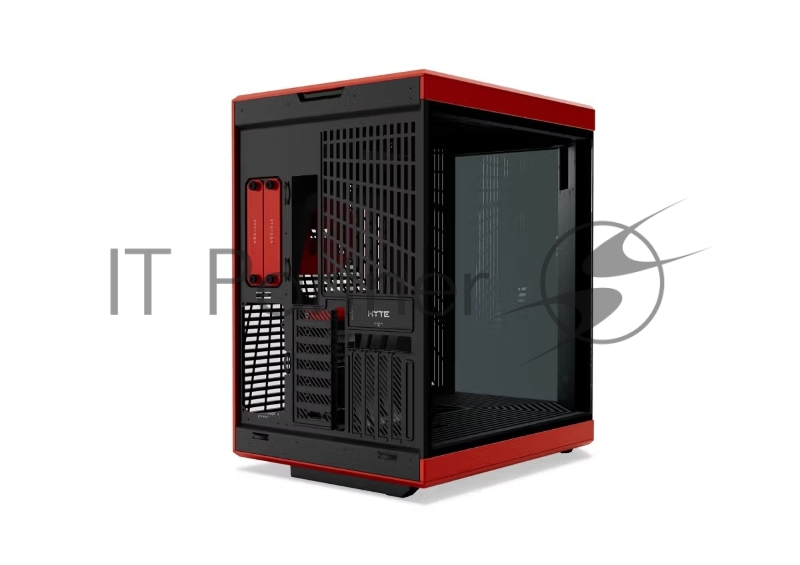 Корпус без блока питания Case HYTE Y70 Touch Infinite, Midi-Tower, TG, LCD, no fans, 2xUSB-A 3.2, 1xUSB Type-C, E-ATX, ATX, mATX, mITX Black Cherry
