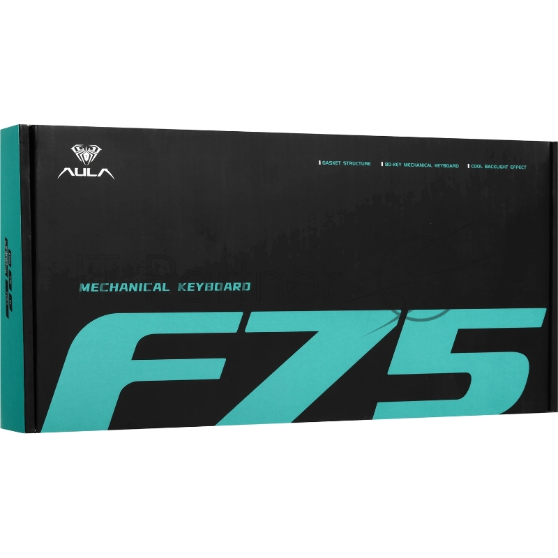 Беспроводная механическая клавиатура AULA F75 Gradient Серый Зелёный Reaper свитчи (Bluetooth, 2.4 Гц)