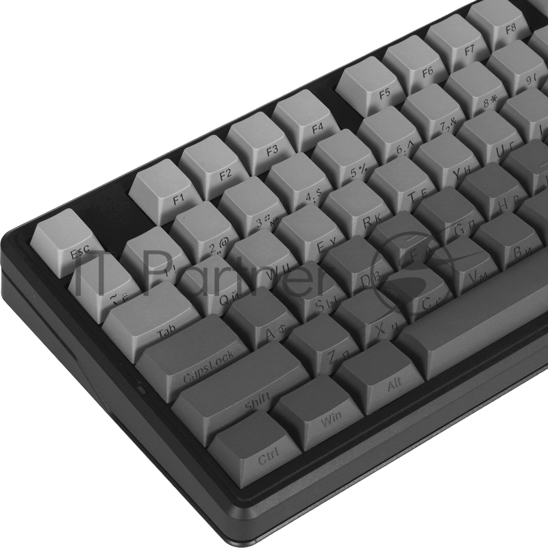 Беспроводная механическая клавиатура AULA F87Pro V2 Серый градиент, символы на бок. гранях, серые Greywood свитчи РУС (Bluetooth, 2.4 Гц)