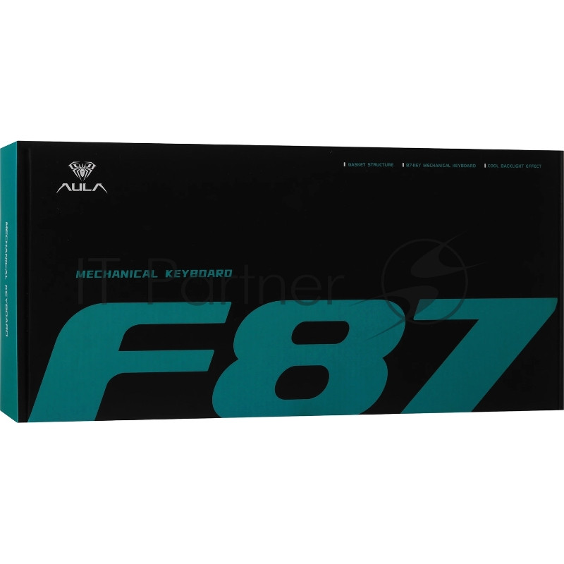 Беспроводная механическая клавиатура AULA F87 Серый градиент 3in1 Gradient Серый, символы на бок. грани, зеленые Reaper свитчи, РУС (Bluetooth, 2.4 Гц)