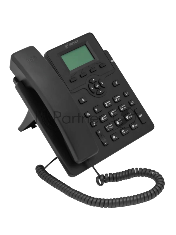IP-телефон Flat-Phone C10: 2 SIP-аккаунта, 2 порта 10/100/1000BASE-T (RJ-45), ЖК-дисплей, PoE, РЕЕСТР