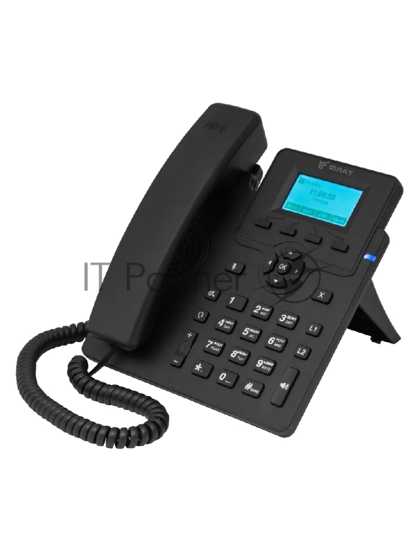 IP-телефон Flat-Phone C10: 2 SIP-аккаунта, 2 порта 10/100/1000BASE-T (RJ-45), ЖК-дисплей, PoE, РЕЕСТР