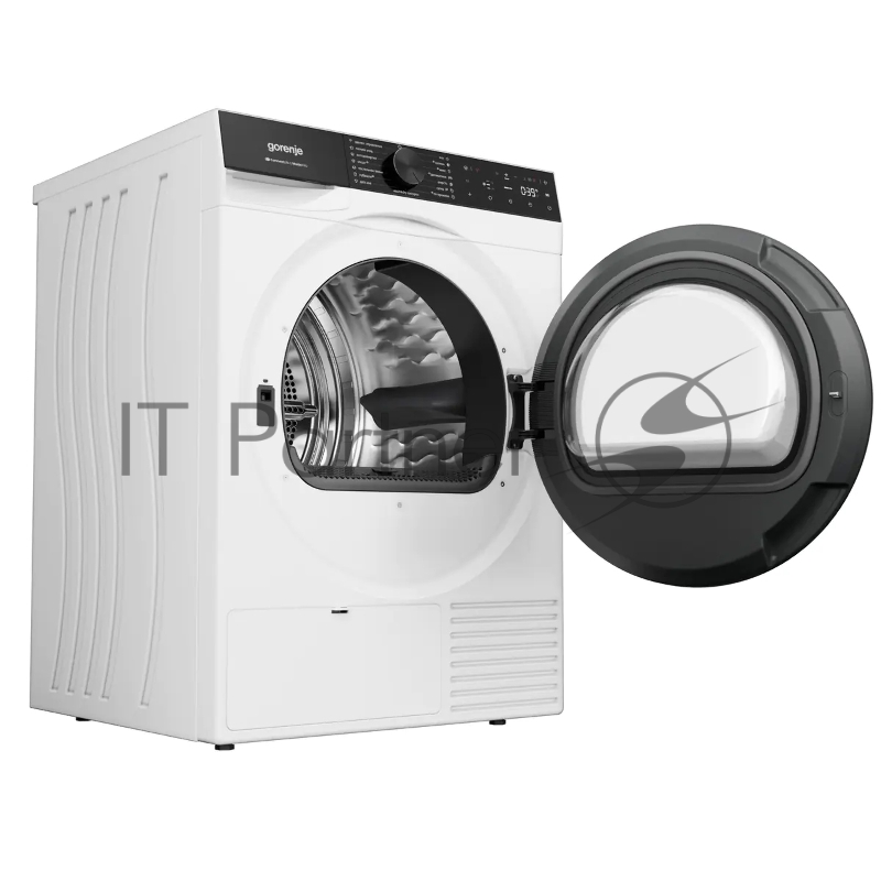 Сушильная машина Gorenje DG69D, отдельностоящая, ВхШхГ 850х600х625 мм, загрузка 9 кг, 15 программ, конденсационная сушка с тепловым насосом, поворотное/сенсорное управление, цифровой дисплей, датчик влажности белья, функция TwinAir, половинная загруз