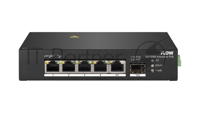 Коммутатор неуправляемый промышленный 4PORT 100M POE F-SW-IU406HPOE IFLOW