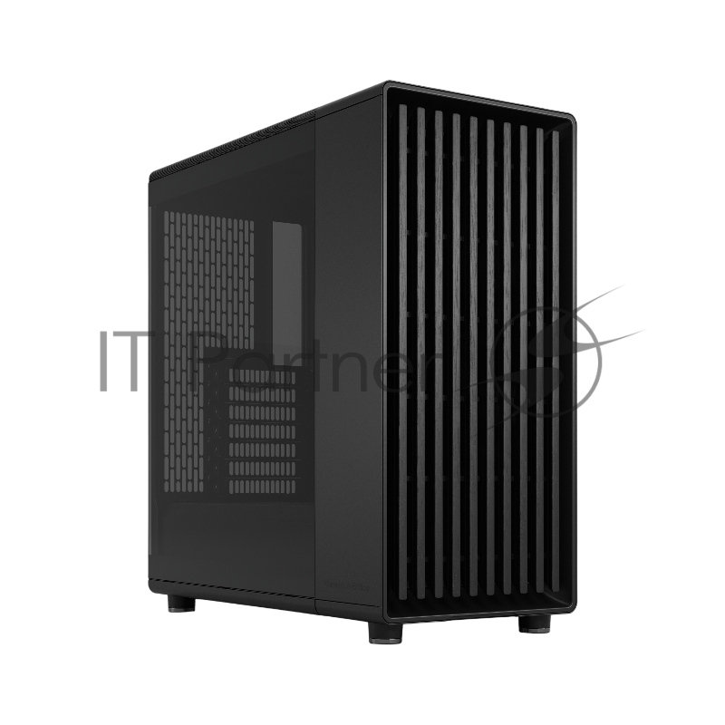 Корпус ПК без блока питания/ Case Fractal Design North TG Momentum Edition, Midi-Tower, 3x120mm, 2xUSB-A 3.2 + 1xUSB 3.2 Type-C ATX, mATX, mITX Wood panel, Black