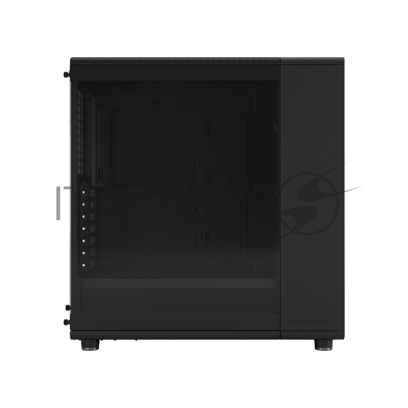 Корпус ПК без блока питания/ Case Fractal Design North TG Momentum Edition, Midi-Tower, 3x120mm, 2xUSB-A 3.2 + 1xUSB 3.2 Type-C ATX, mATX, mITX Wood panel, Black