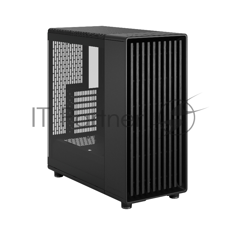 Корпус ПК без блока питания/ Case Fractal Design North TG Momentum Edition, Midi-Tower, 3x120mm, 2xUSB-A 3.2 + 1xUSB 3.2 Type-C ATX, mATX, mITX Wood panel, Black