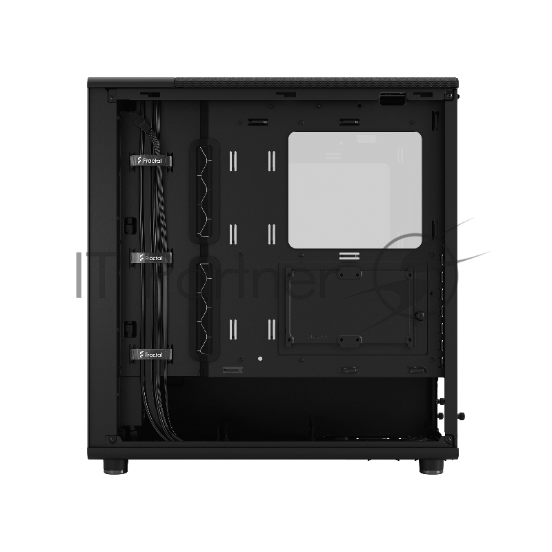 Корпус ПК без блока питания/ Case Fractal Design North TG Momentum Edition, Midi-Tower, 3x120mm, 2xUSB-A 3.2 + 1xUSB 3.2 Type-C ATX, mATX, mITX Wood panel, Black