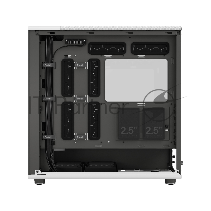Корпус ПК без блока питания/ Case Fractal Design North XL RC Chalk TG Clear, Full-Tower, 3x140mm, 2xUSB-A 3.0 + 1xUSB 3.2 Type-C, ATX, mATX, mITX White