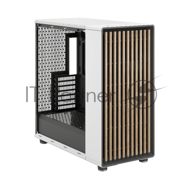 Корпус ПК без блока питания/ Case Fractal Design North XL RC Chalk TG Clear, Full-Tower, 3x140mm, 2xUSB-A 3.0 + 1xUSB 3.2 Type-C, ATX, mATX, mITX White
