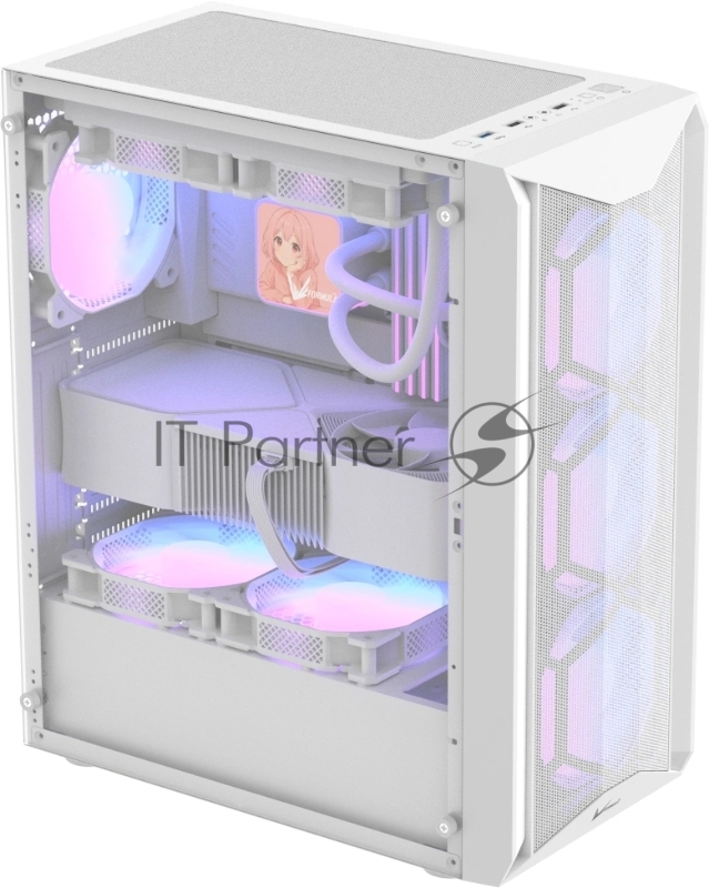Корпус Formula Air Power G1 Plus белый без БП ATX 5x140mm 1xUSB2.0 1xUSB3.0 audio bott PSU