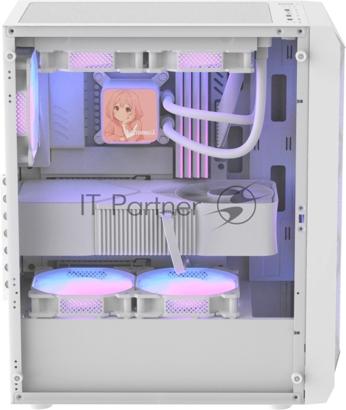 Корпус Formula Air Power G1 Plus белый без БП ATX 5x140mm 1xUSB2.0 1xUSB3.0 audio bott PSU