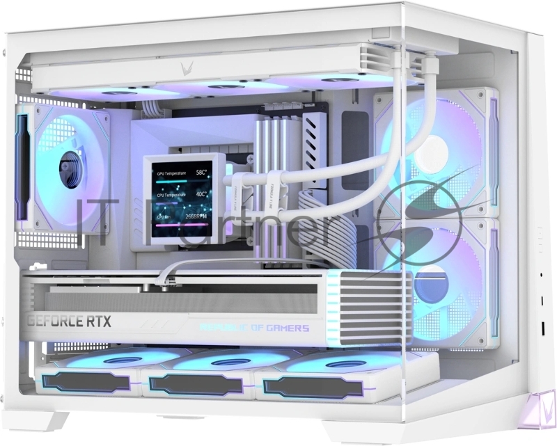 Корпус Formula Crystal Z4M Plus белый без БП mATX 3x120mm 1xUSB3.0 audio bott PSU