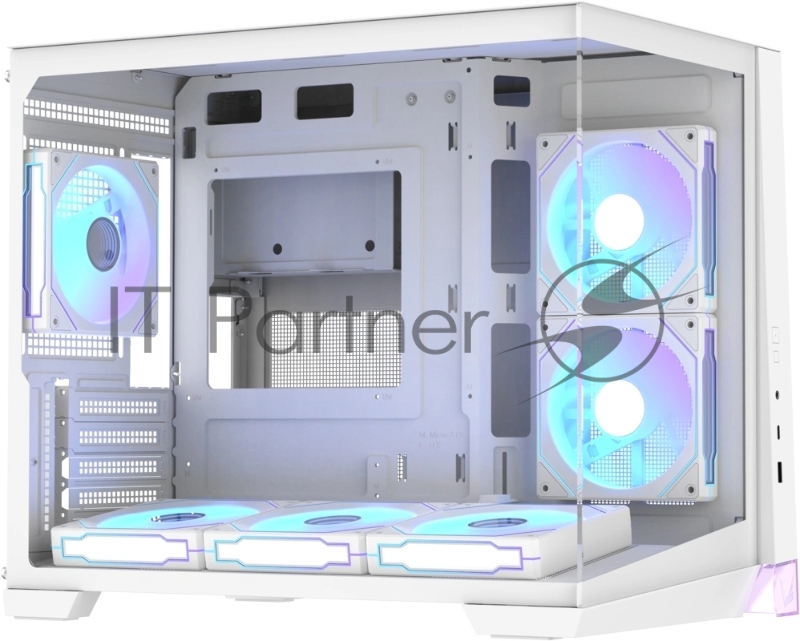 Корпус Formula Crystal Z4M Plus белый без БП mATX 3x120mm 1xUSB3.0 audio bott PSU