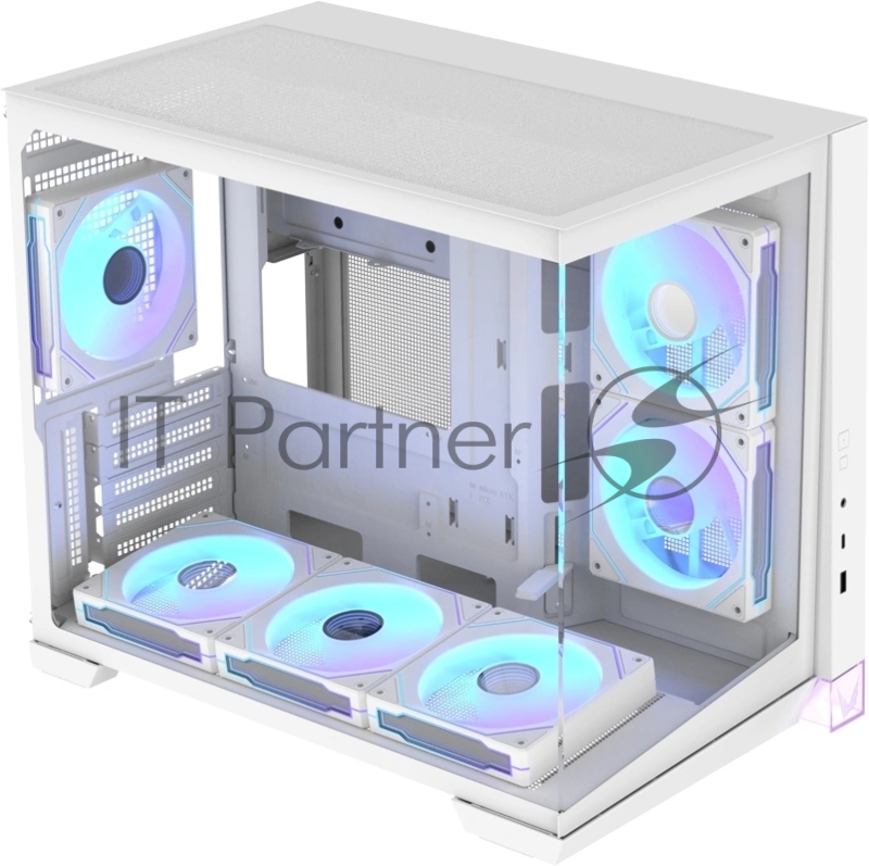 Корпус Formula Crystal Z4M Plus белый без БП mATX 3x120mm 1xUSB3.0 audio bott PSU