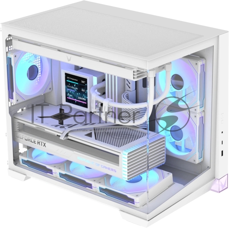 Корпус Formula Crystal Z4M Plus белый без БП mATX 3x120mm 1xUSB3.0 audio bott PSU